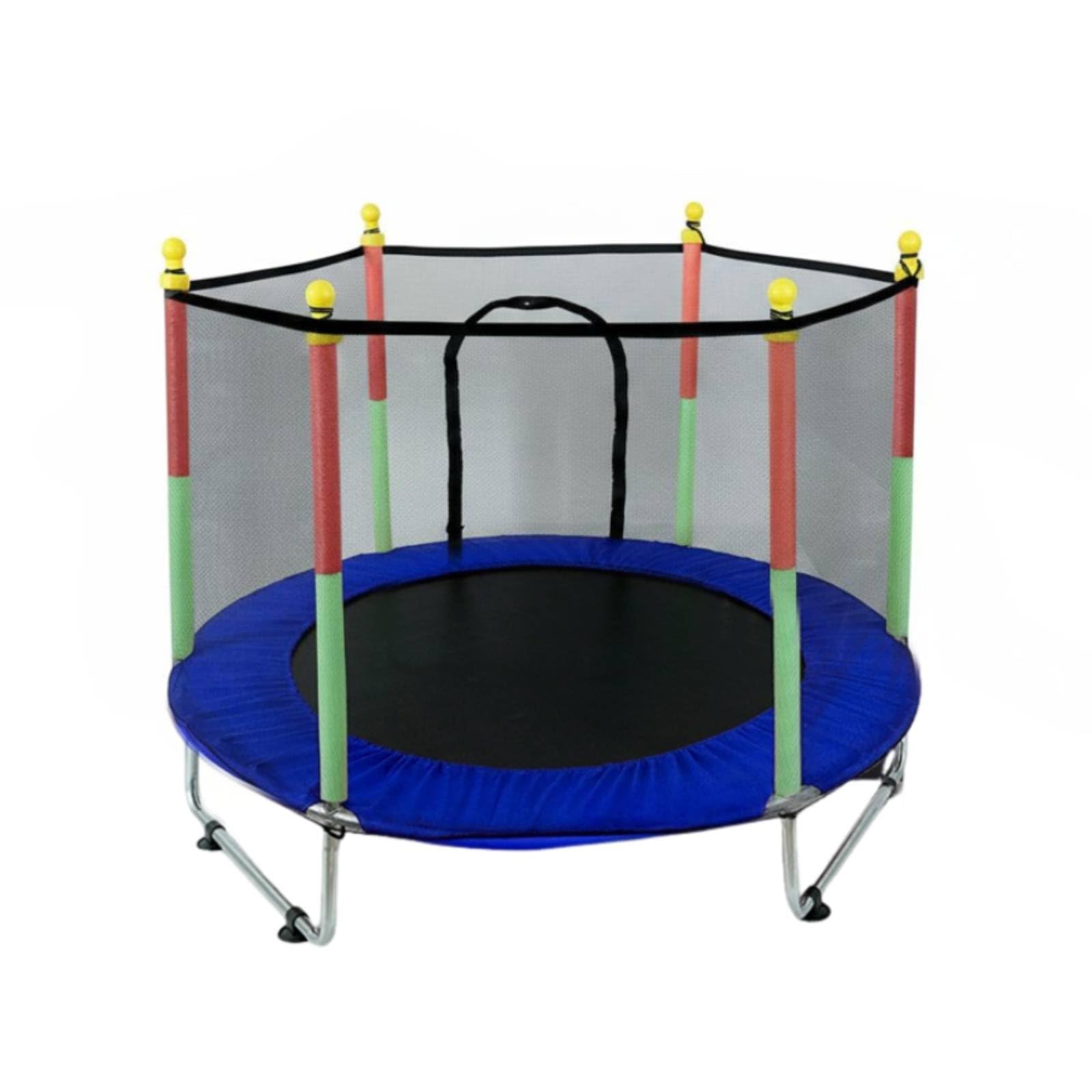 harayaa Cama elástica infantil com rede de proteção, mini trampolim, equipamento de