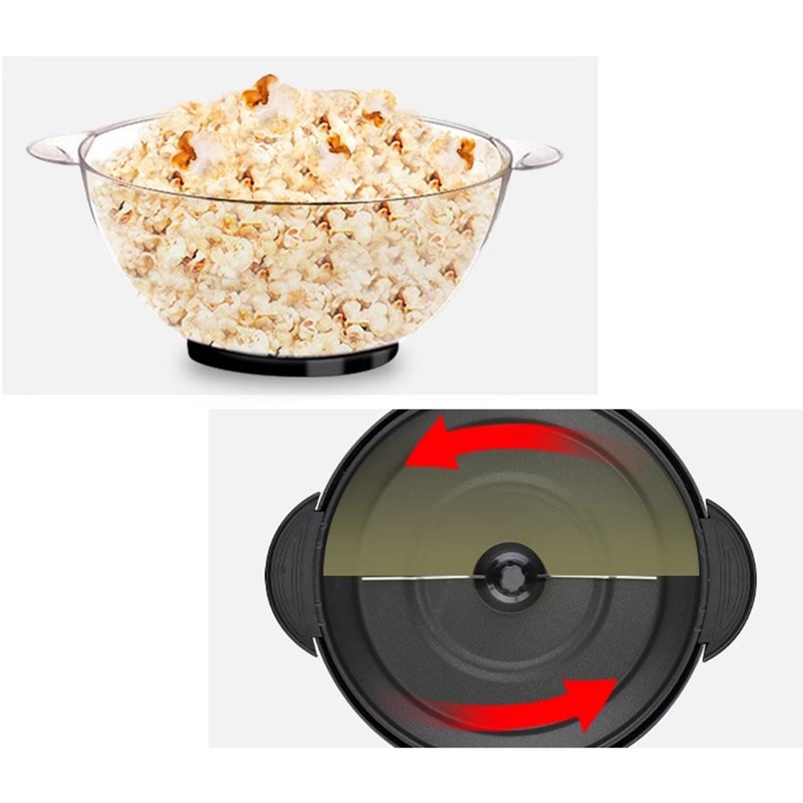 Máquina palomitas familiar Minimáquina eléctrica de palomitas for el hogar, máquina maíz multifuncional con capacidad automática for cocina, bricolaje, aperitivos, azúcar, aceite