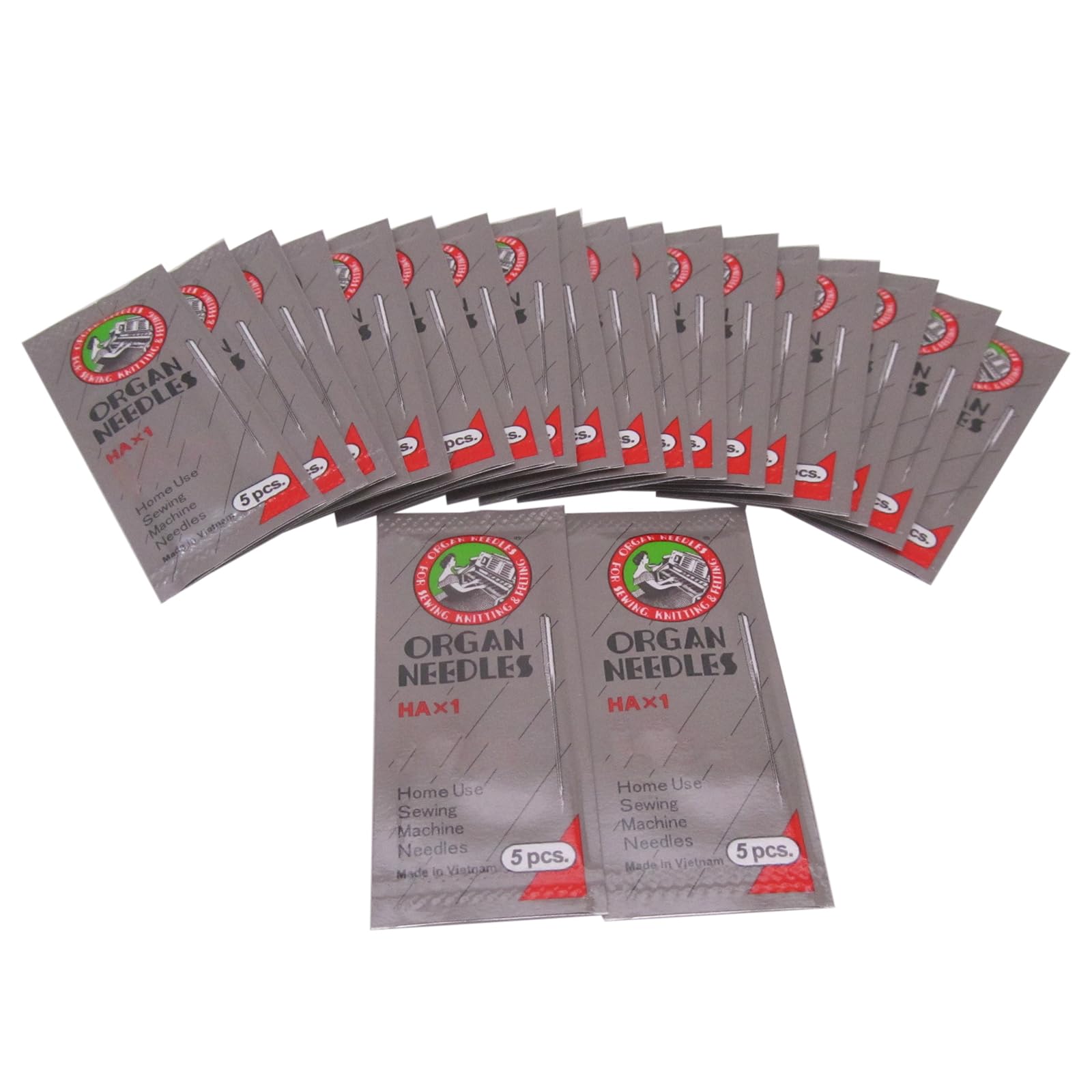 Organ HAX1 Sewing Needles - Clear Plastic Box, Compatible With Singer, Pfaff, RICCAR, NECCHI, Brother (100PCS, 16/100) — image 1