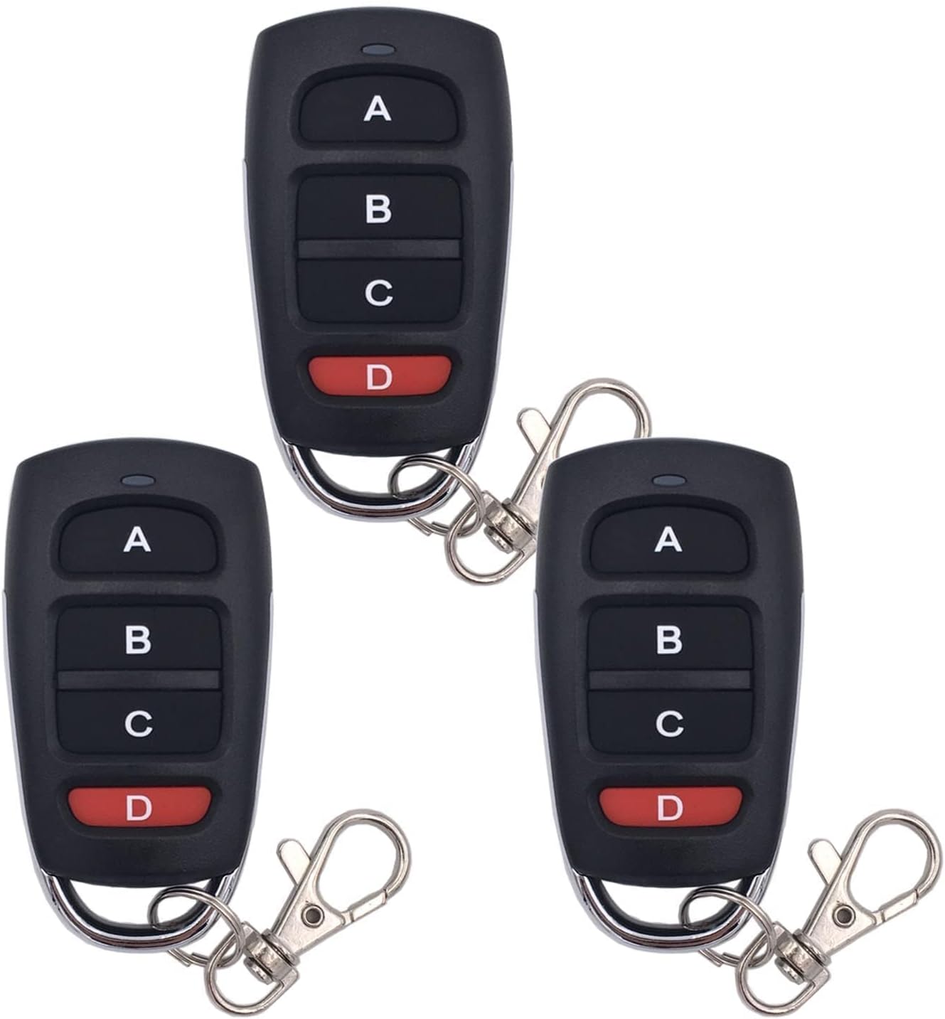3pcs 433mhz Garage Door Cloning Remote Control Keys, Universal Strong Wireless Copy Remote Control Keychain