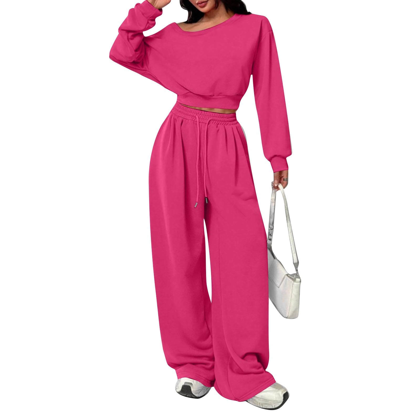 Tuta Donna Sportiva Invernale Felpa Senza Cappuccio E Pantaloni