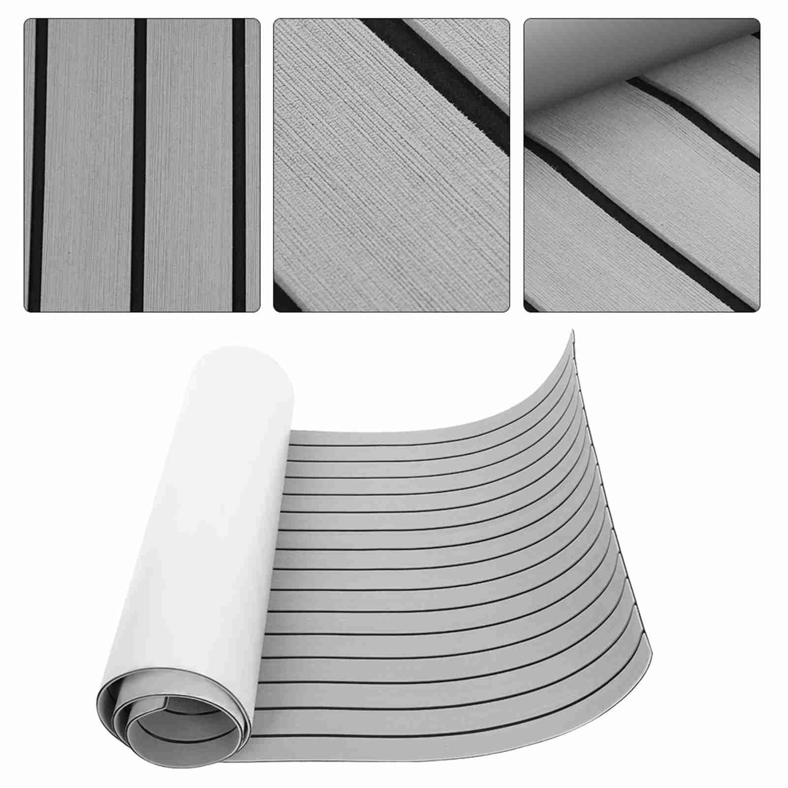 Tappeto Antiscivolo Per Barca In EVA | 240x90x0.6 Cm | Finto Teak | Per Yacht E Camper