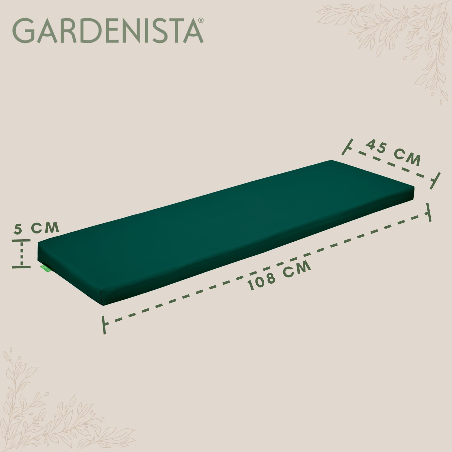 wangk Cuscino per panchina da Giardino-Interno/Esterno