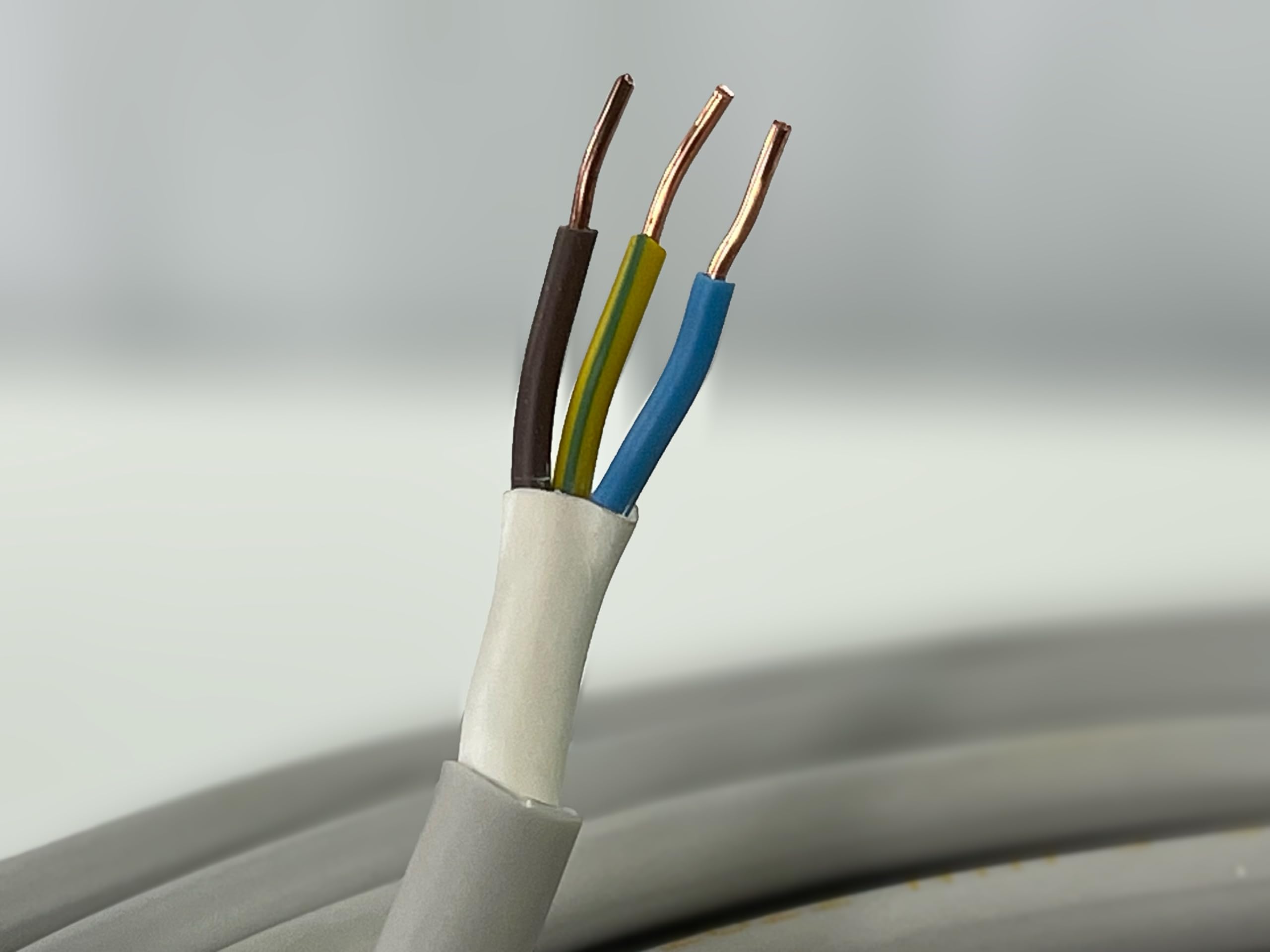 50m Mantelleitung Stromkabel NYM-J 3 x 1,5 Grau Elektrokabel Kabel