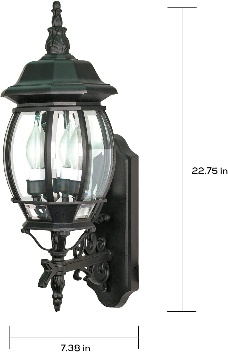 Review Product Nuvo 60/890 Three Light Outdoor Wall Mount, Black