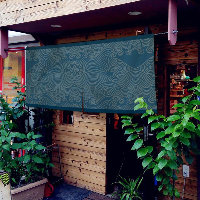 Cortinas cortas colgantes noren de 140x60cm con diseño anime para decoración japonesa