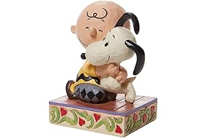 Enesco Peanuts by Jim Shore Charlie Brown and Snoopy Hugging Figurine