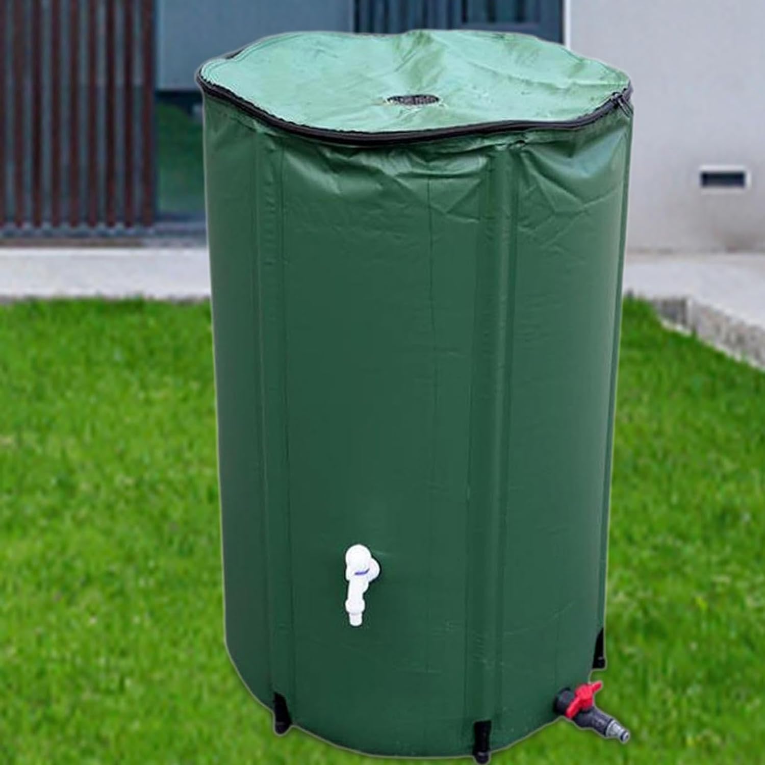 Colector de agua de lluvia, tanque de almacenamiento de agua de 100-1000 litros, contenedor plegable de PVC con filtro para acampar al aire libre y uso en el patio trasero