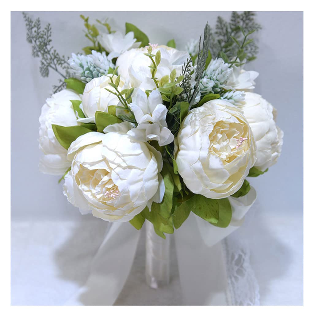 HJRegaFimu Artificial Flowers For Decoration Silk Peony Wedding Bouquet Bridal Bouquets Decorative Fake Plants
