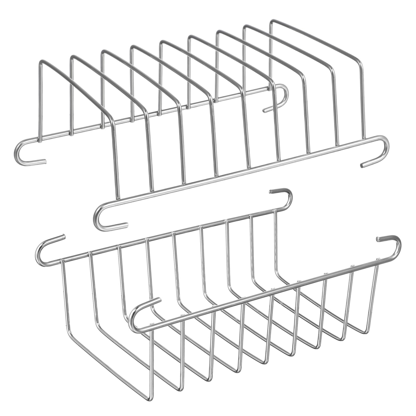 2 Piezas Rejillas para Airfryer de Acero Inoxidable, Plata