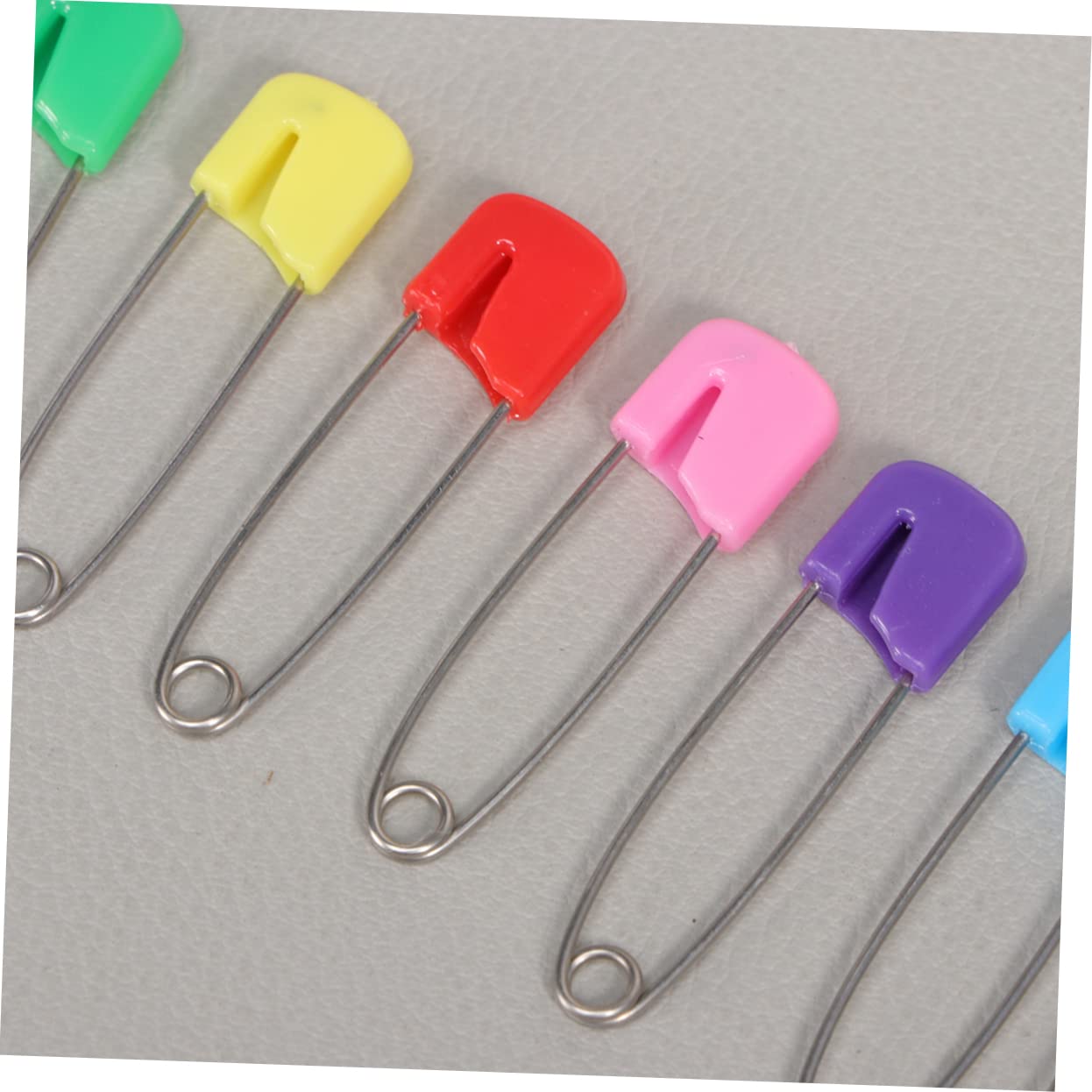 SEWACC Pins Set 100pcs Steel Clothing Pins Locking Plastic Heads Ideal for Diapers and Nursing