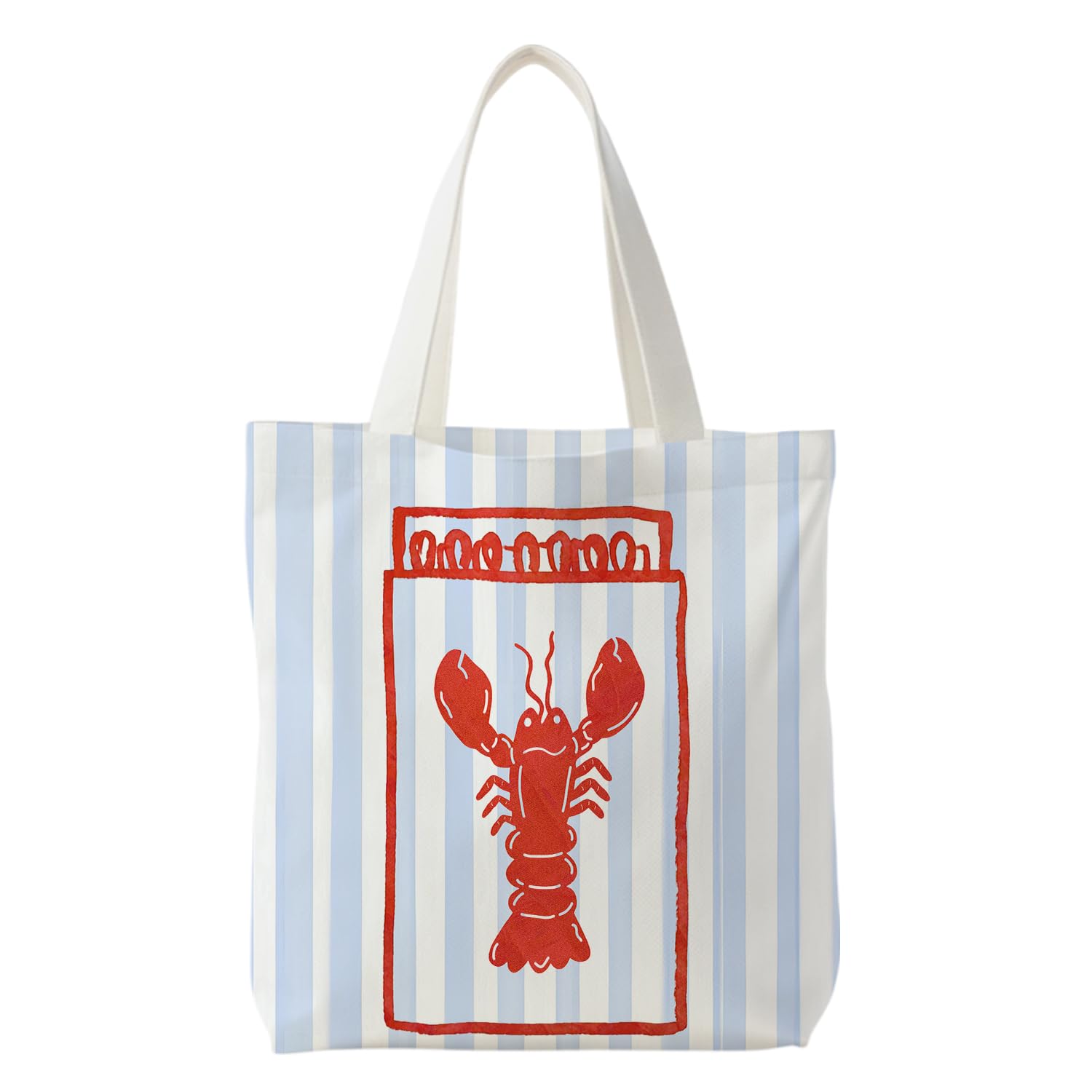 NATSUNO Canned Sardines Tote Bag,Fish Gifts for Women,Western Tote Bags for Women,Reusable Grocery Bags,Sardine Lover Gifts