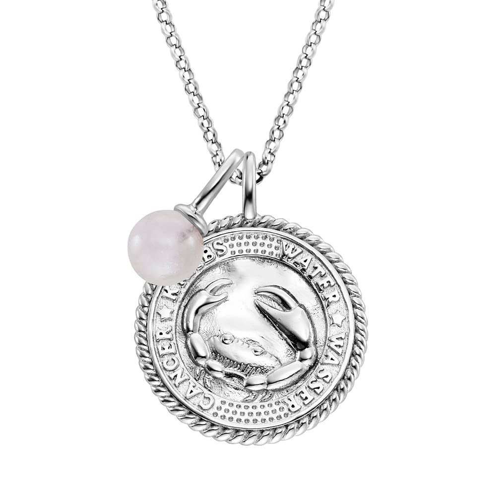 Engelsrufer Angel Whisperer ERN-CANCER-RQ-ZI Women's Silver Zodiac Sign Necklace Cancer