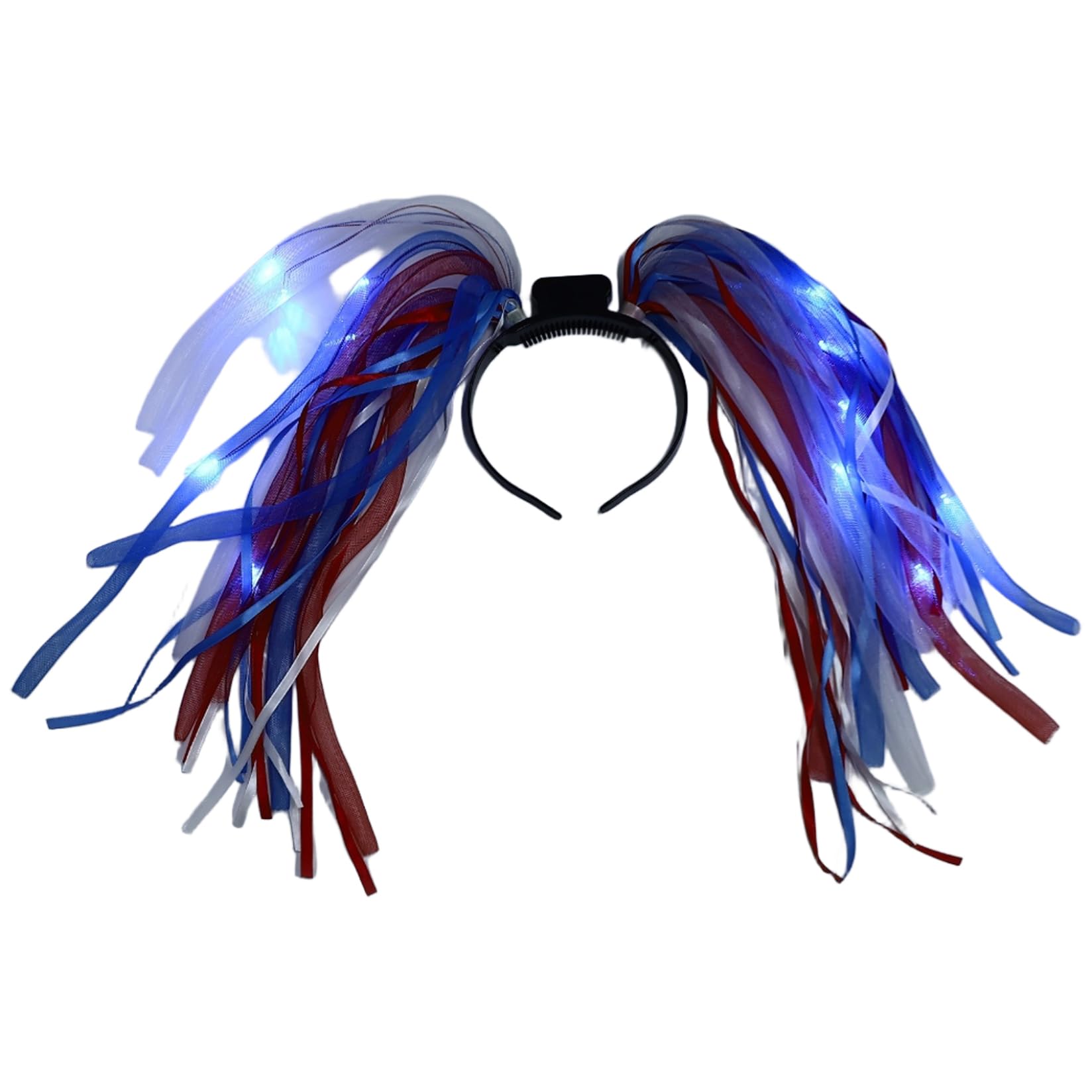 Runhomal Adults Led Light Up Noodle Headband Flash Rave Hair Hoop For Halloween Christmas Nightclub Party Colorful One Size