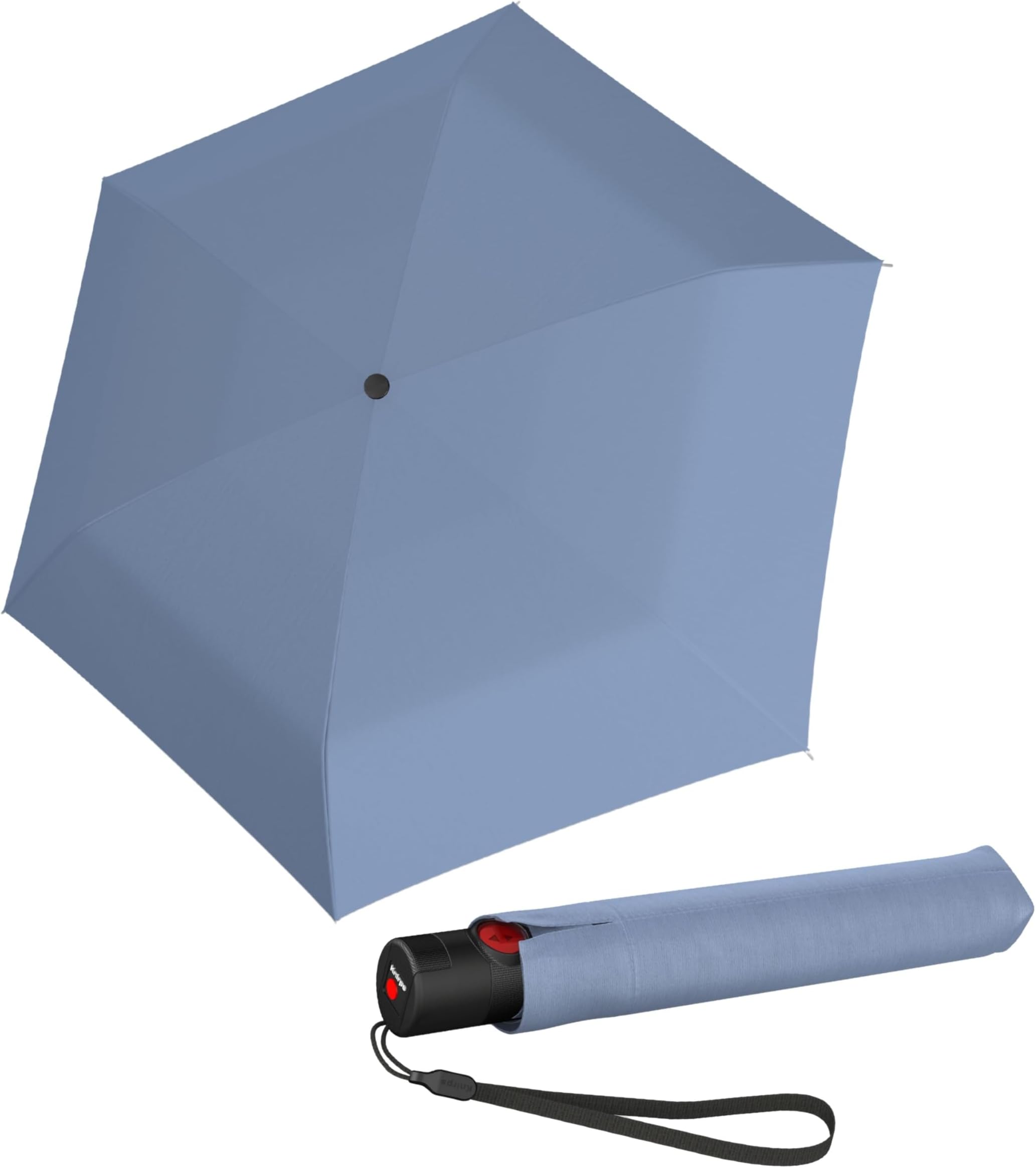 Knirps U.200 Ultra Light Duomatic Automatic Open Rain Umbrella - Compact Windproof Travel Umbrella for Adults - 97cm Diameter Retractable With Carrying Case