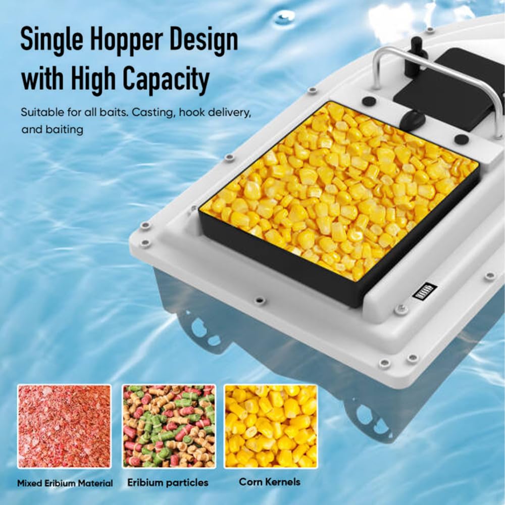 Kavolet GPS Köderboot 500M RC Köder Boot Futterboot Angeln Köderlieferboot Drahtlose Fernbedienung Angeln Köder Boot Angeln Feeder Boot 5200mAh Batterie mit großer Kapazität
