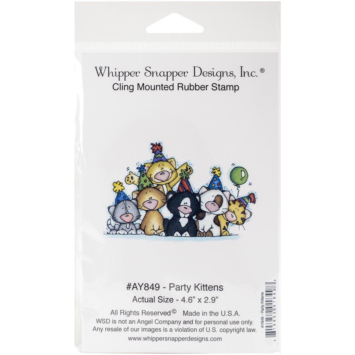 Whipper Snapper Cling Stamp x 7-inch, Party Kit tens, 4.25" by 7"