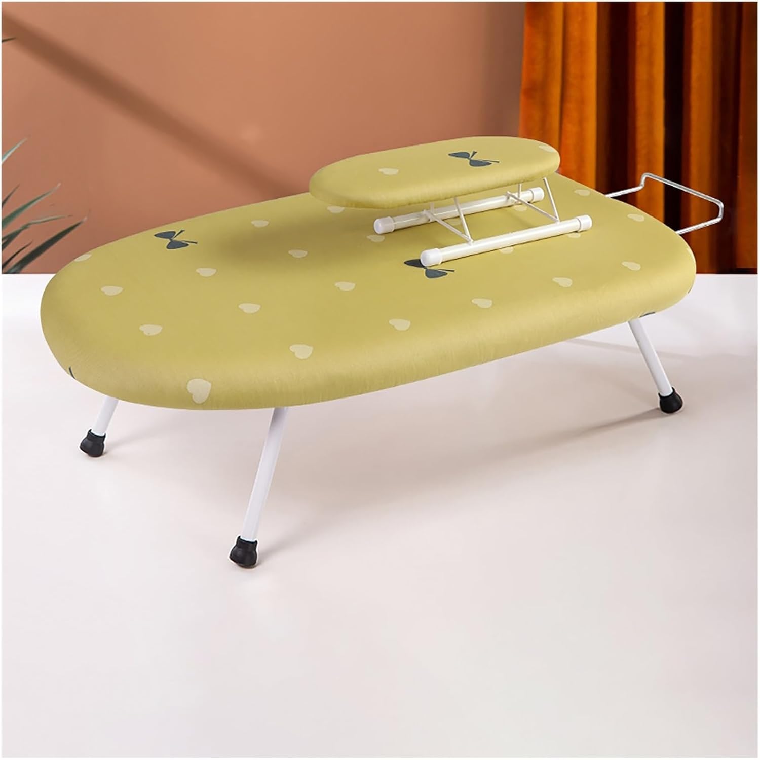 Mini ASSE da Stiro Pieghevole, Piccolo ASSE da Stiro da Tavolo, Mini ASSE da Stiro Portatile con Piedini Antiscivolo, Mini ASSE da Stiro Portatile per Piano di Lavoro, Piccoli Spa, G, 60X37X17CM