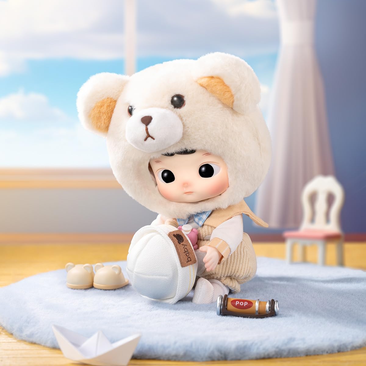 Amazon.co.jp: POP MART HACIPUPU Captain Bear アクションフィギュア