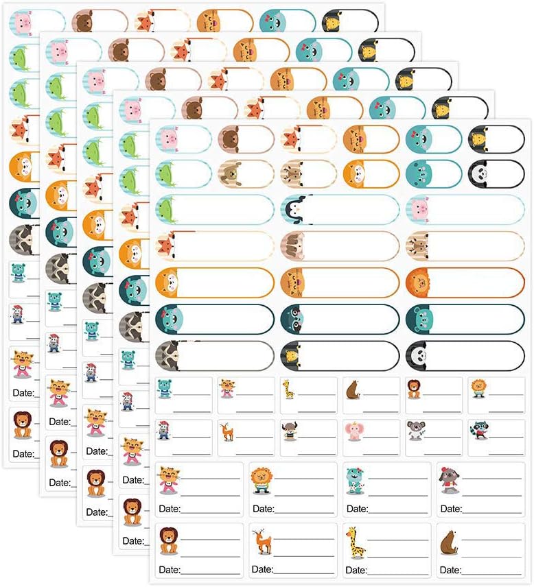 YXHZVON Namensaufkleber Personalisierte, Farbige Namen Etiketten