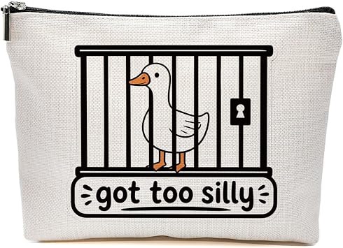 Funny Goose Makeup Bag, Goose Lovers Gifts Cosmetic Bag Makeup Pouch