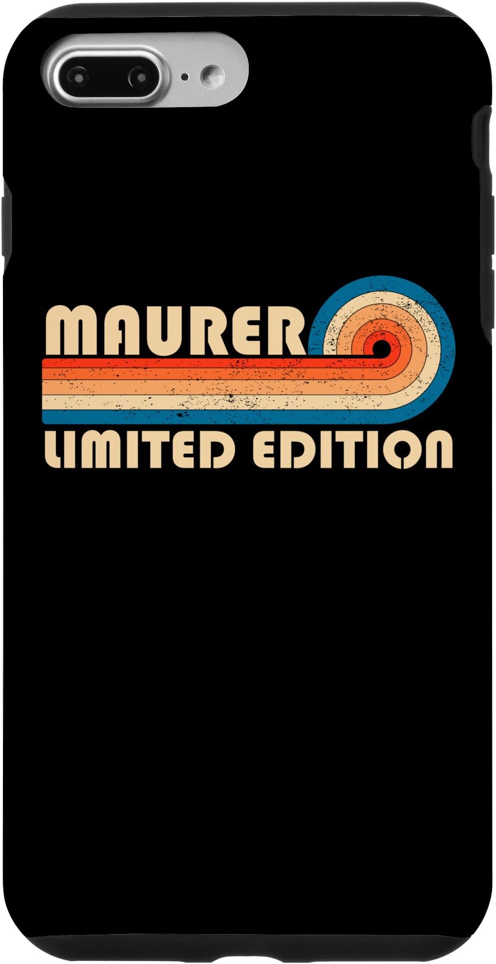 iPhone 7 Plus/8 Plus MAURER Surname Retro Vintage 80s 90s Birthday Reunion Case