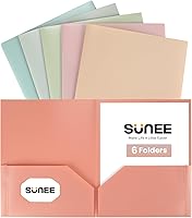 Vista 15 de SUNEE Carpetas de 2 bolsillos (paquete de 12 unidades, color negro) carpetas de plástico resistentes con bolsillos, se adaptan a papel tamaño carta