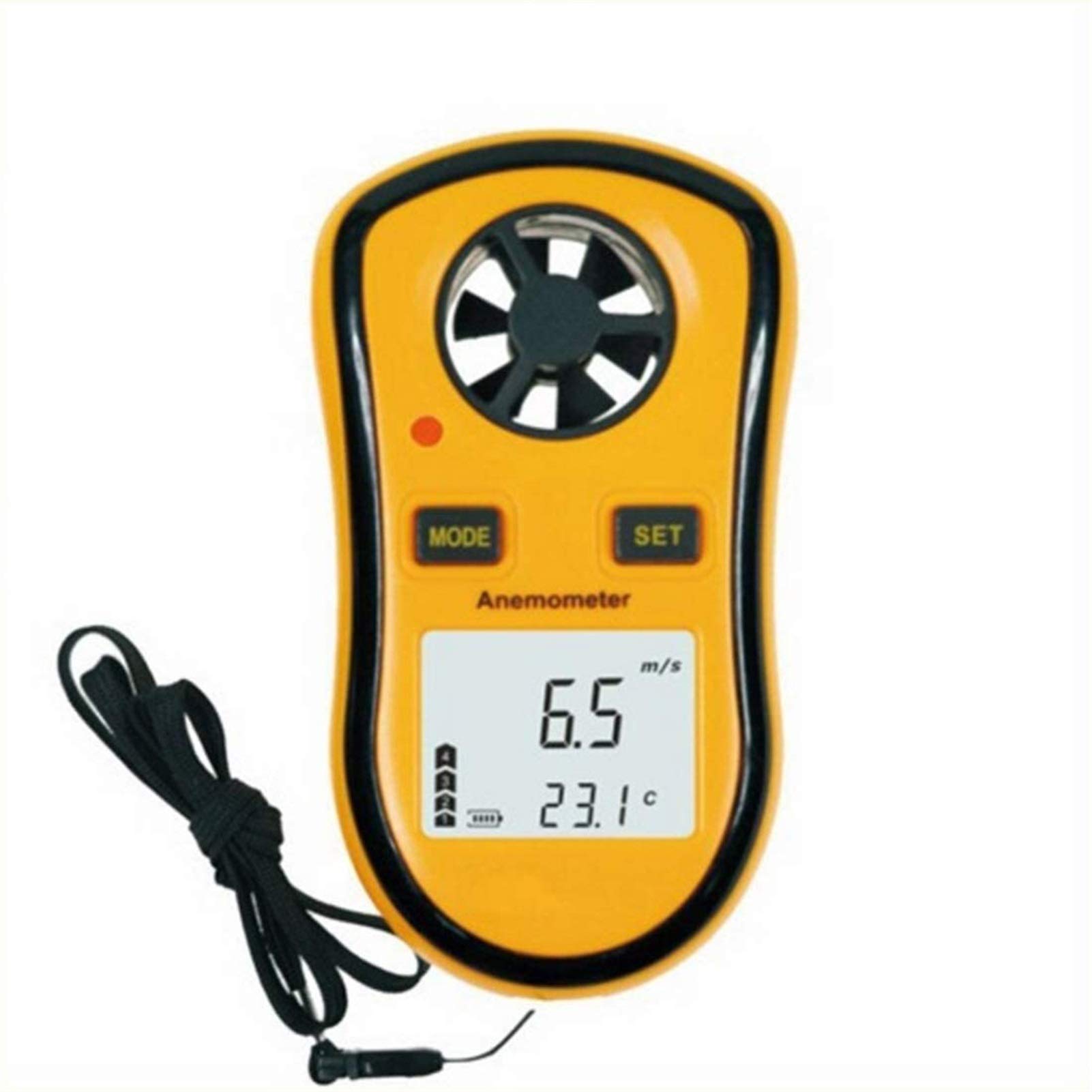 JJJ Anemometro Digital Anemometro Digital Anemometro Vento velocità velocità Misurazione Temperatura Misurazione Easy di Alta precisione Piccole Dimensioni Portatile Comoda