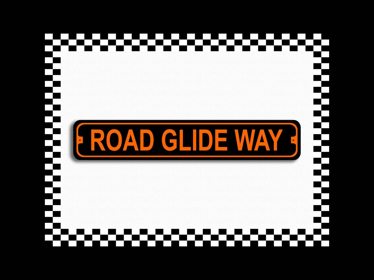 Road Glide Way Novelty Metal Harley Street Sign 3x18