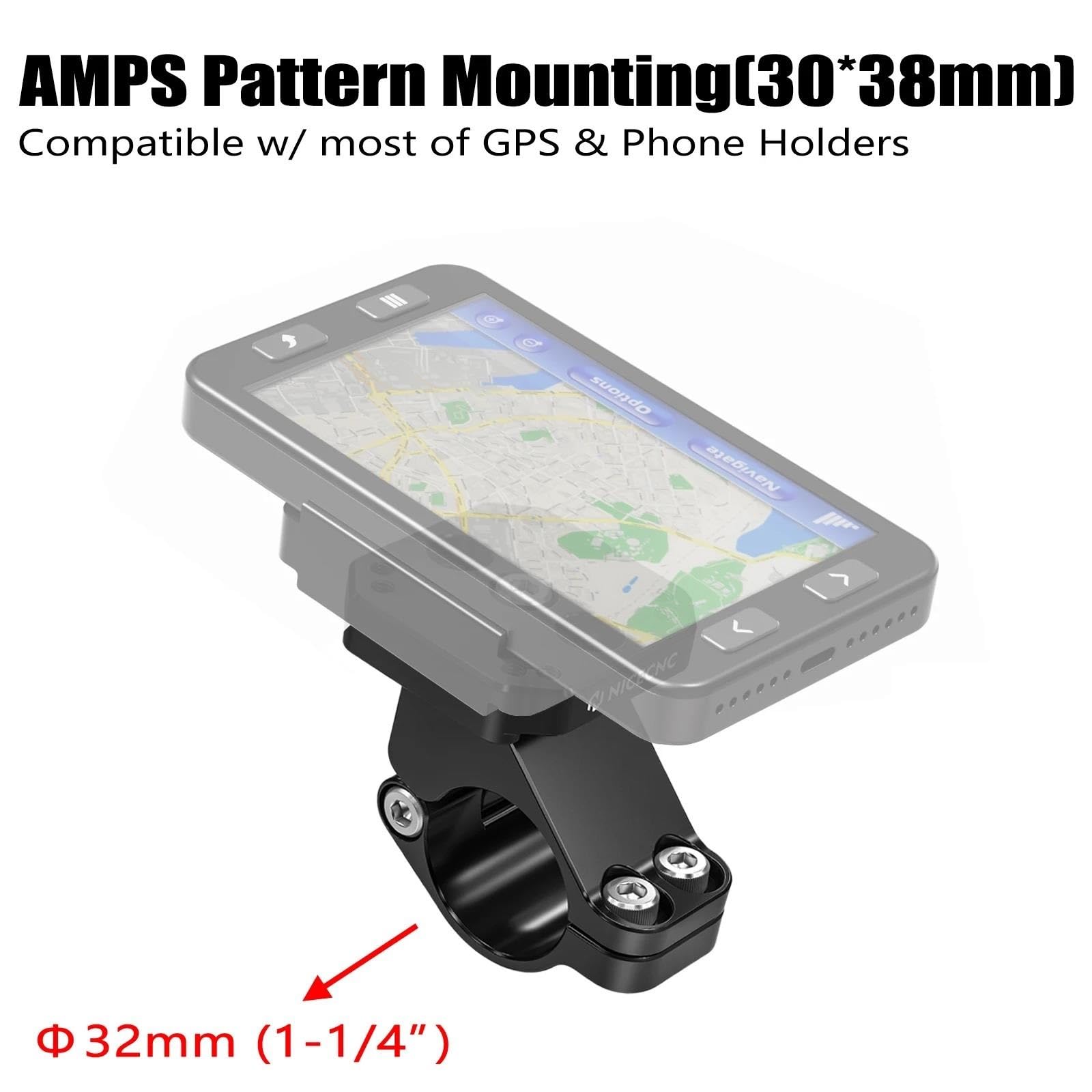 Guidon Fixe Support De Téléphone GPS pour Moto 32mm 1-1/4 Pouces Base pour BMW R1200GS R1250GS R1300GS/Adventure 2013 – 2025