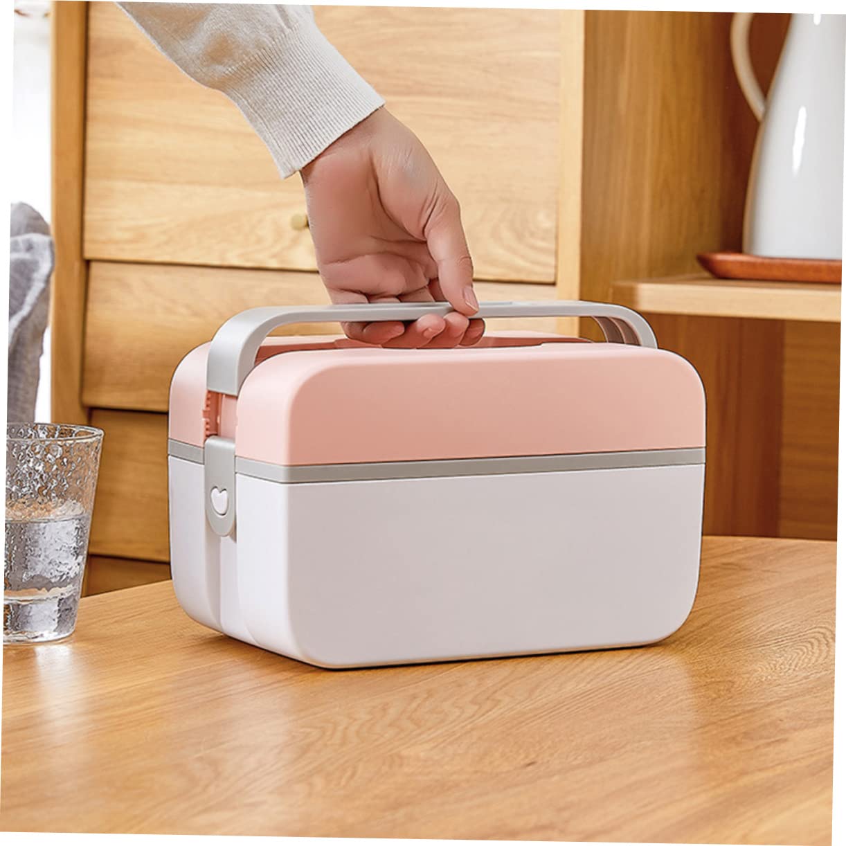 FRCOLOR Boîte De Rangement Médicale Organiseur De Trousse De Soins Étui Verrouillable Pour Le Stockage Des