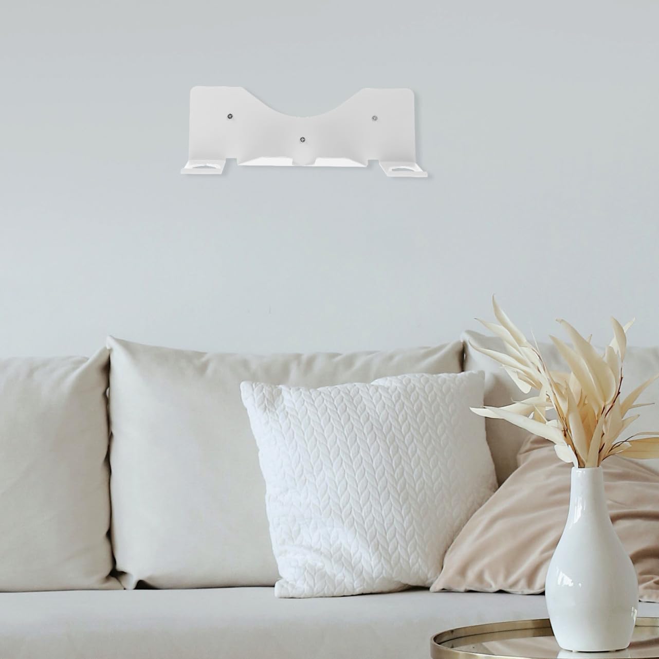 Supporto da Parete Gancio Portatile per Visore Vr in Ferro Bianco Organizzatore Compatto per Controller e Cuffie Vr per Casa e Negozio