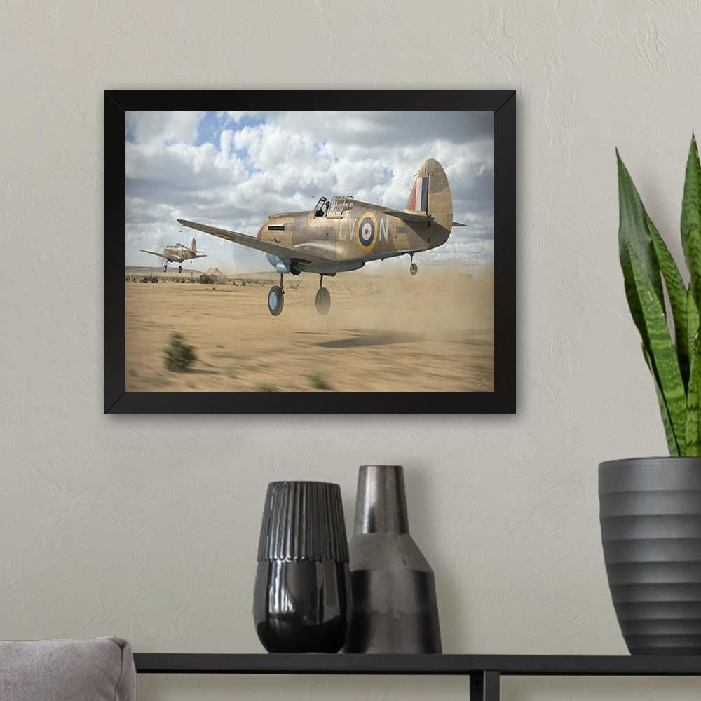GADGETS WRAP Printed Photo Frame Matte Painting for Home Office Studio Living Room Decoration (11x9inch Black Framed) - P 40 Raaf Tomahawks