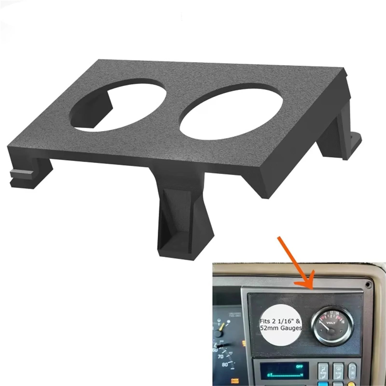 Panneau De Jauge Remplacement D'autoradio OBS Pour Chevy GMT400 1988-1994, Composants Intérieurs, D'instruments À Double Bouche Tableau de bord de voiture
