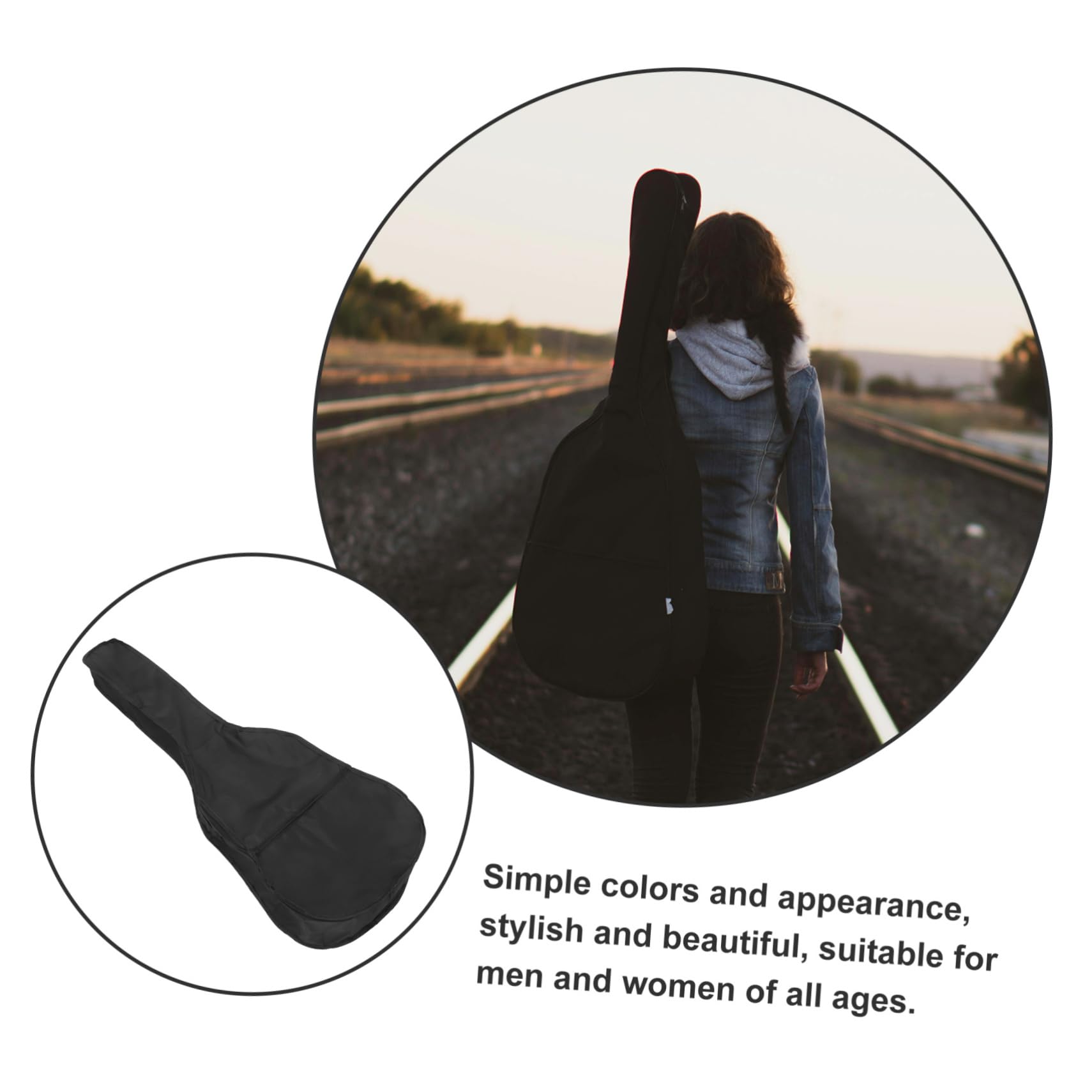 Abaodam Bolsa para Guitarra Eléctrica De 41 Pulgadas, Funda De Transporte De Tela Oxford Ligera Asa, Contenedor Práctico para Guitarras Acústicas y Eléctricas
