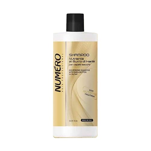 Brelil Numero Champú nutritivo con manteca de karité para cabello seco (33.81 onzas líquidas)