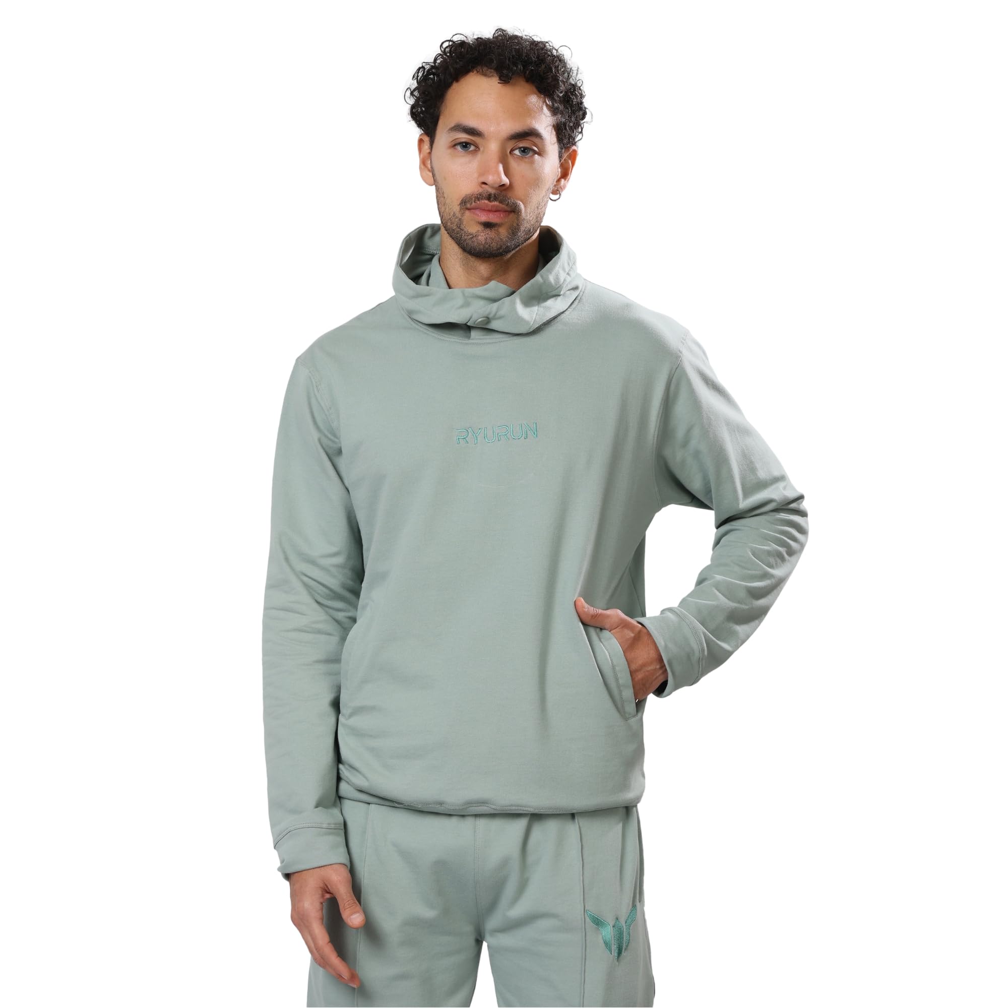 Unisex Cotton Terry Lycra Embroidered Hoodie | Soft Stretch Sweatshirt | Casual Winter Wear | Men Women-image-10