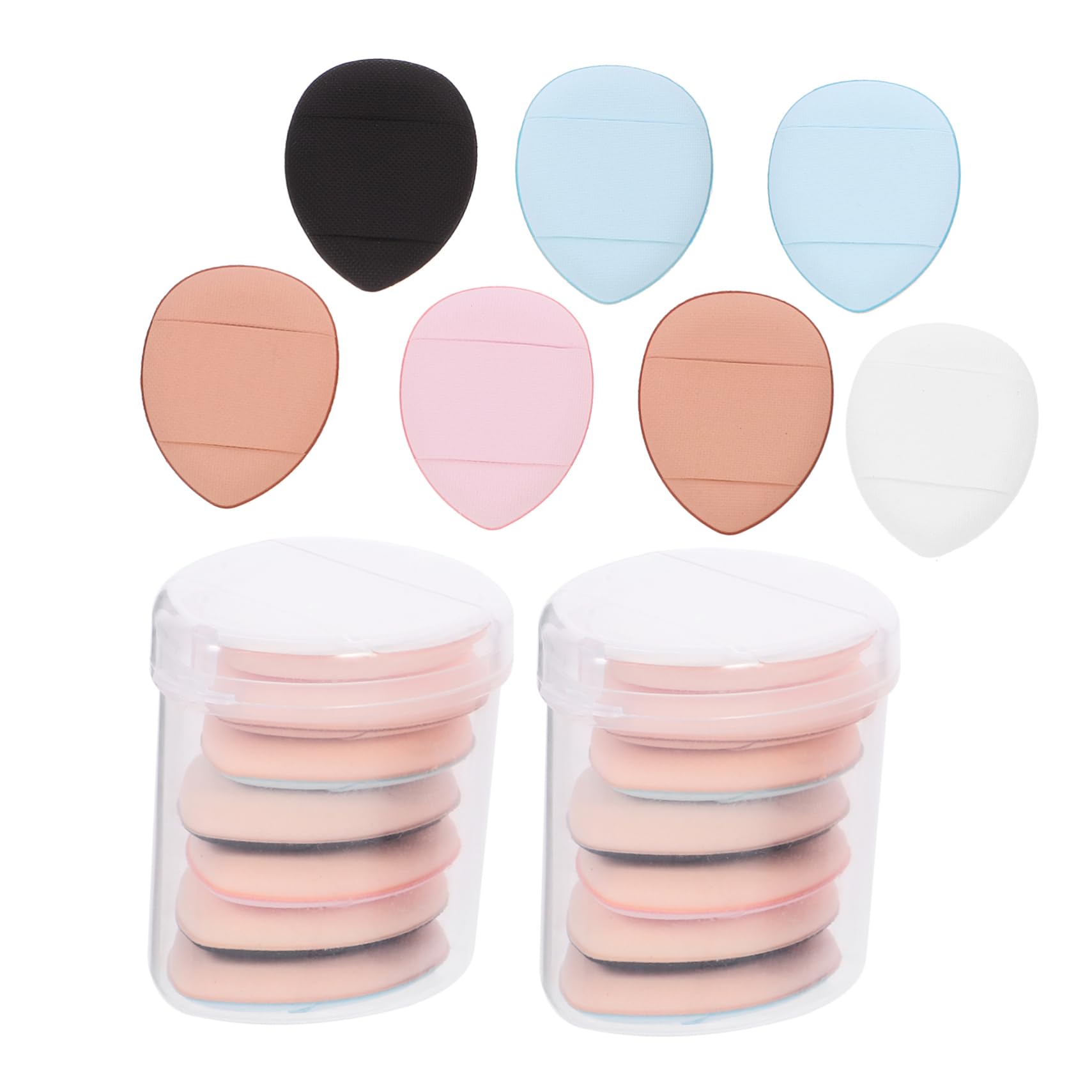 IWOWHERO 3 Boxes Mini Finger Powder for Precise Makeup Application Compact Versatile Cosmetic Tool for Daily Professional Use Suitable for All Skin Types