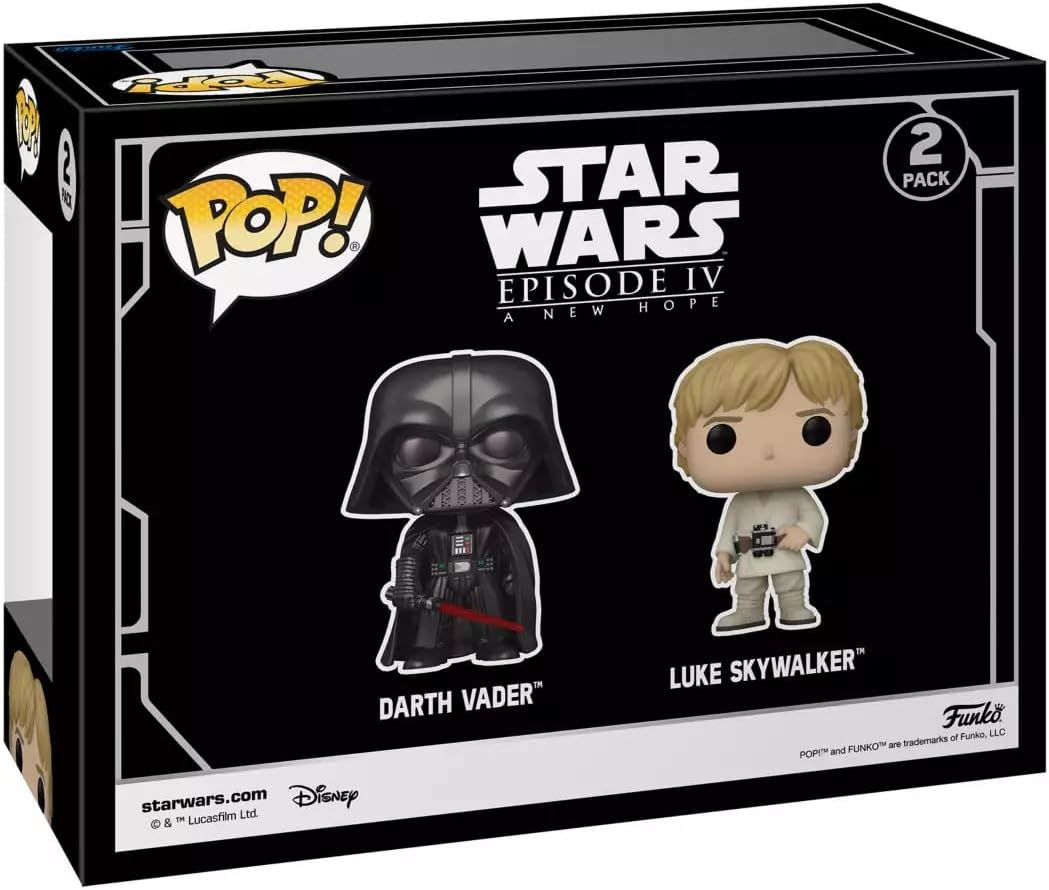 Funko Pop! Star Wars: Darth Vader & Luke Skywalker (D23 Metallic Special Edition) 2-Pack