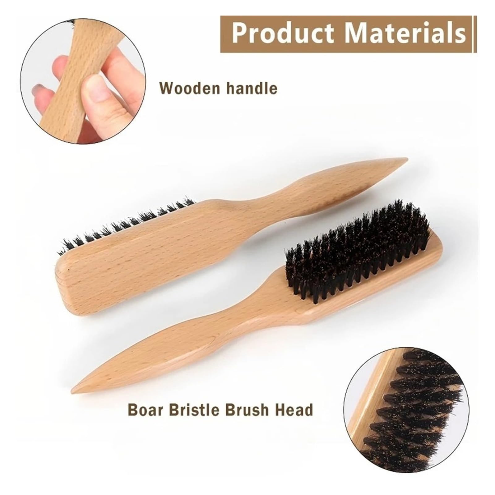 Spazzola for capelli con setole di cinghiale (unisex) Styling da barbiere(Brush)