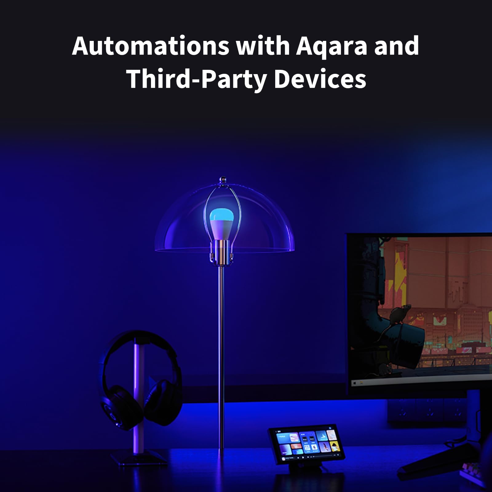 Aqara Bombilla LED T2(GU10, RGB CCT), Thread/Zigbee, Blanca Regulable | 2000K-9000K, Cambio de color RGB con 16 Millones de Colores, 30W Equivalente, Matter, Compatible HomeKit, Alexa, Google Home