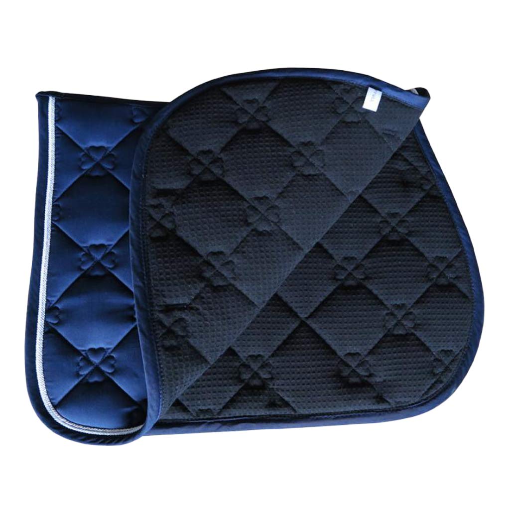 Mantilla amortiguadora ecuestre， Mantilla inglesa acolchada cuadrada de algodón for montar a caballo, cómoda, color azul