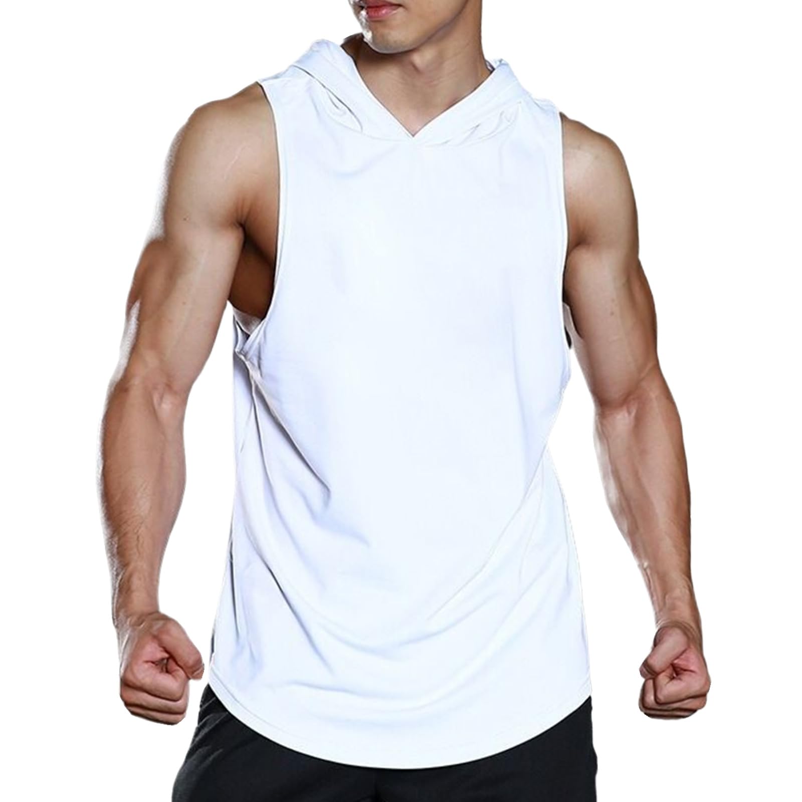 Dress CiciGym Tank Tops for Men, Hooded Sleeveless Tank Shirt