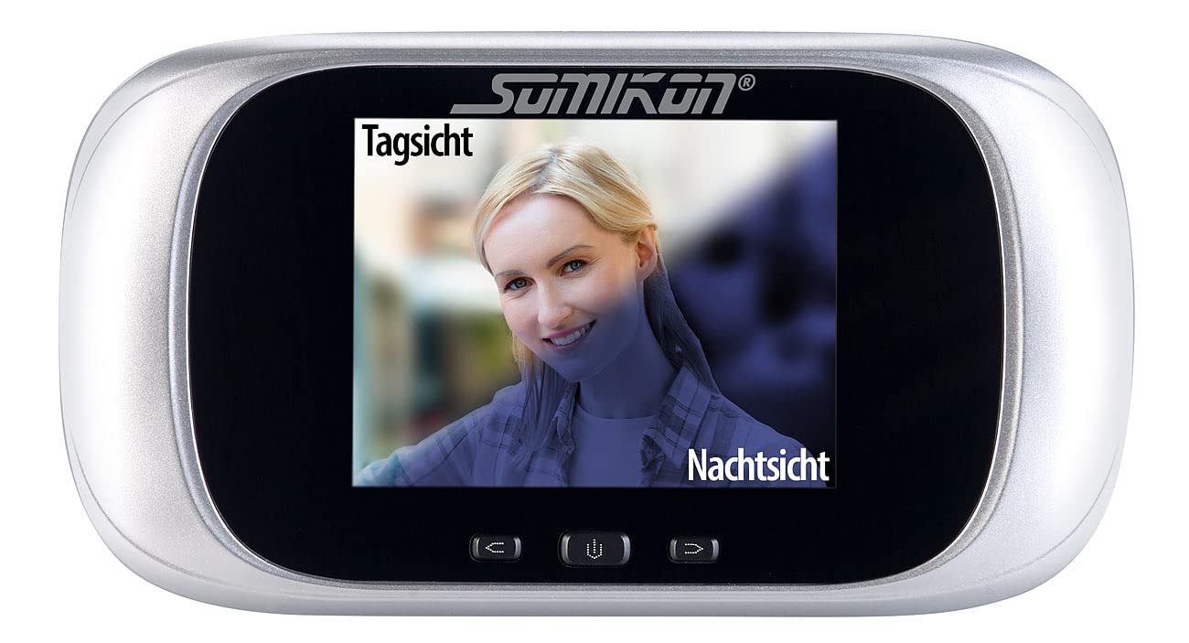 Somikon Türspion Kameras: Digitale Türspion-Kamera mit 7,1-cm-Farbdisplay (2,8") und Nachtsicht (Digitaler Türspion ohne Bohren, Haustürkamera, Mini Überwachungskamera)