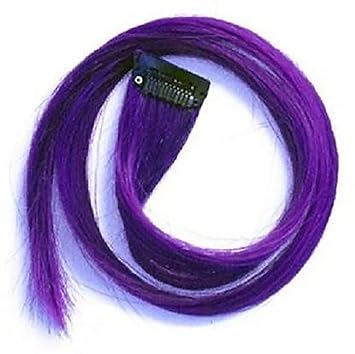 Kabello Color Highlighter Hair Streak Extension For Women/Girls (2 Pcs) (DARK PURPLE)