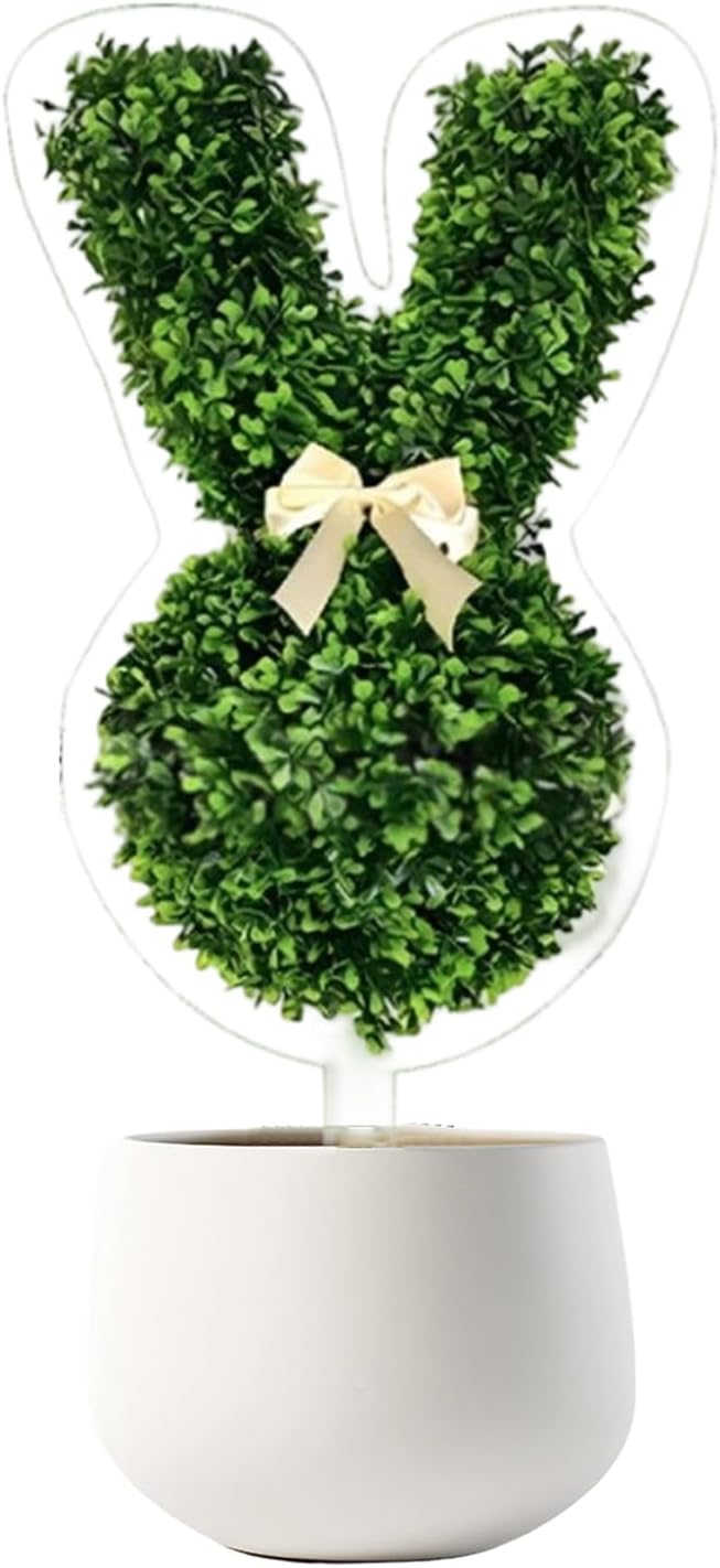 Topiary Tree | Spring 2D Acrylic Tree Easter Decoration Topiary Garden Signs Green Decoration - For Holiday Party Indoor Home Living Room Bedroom