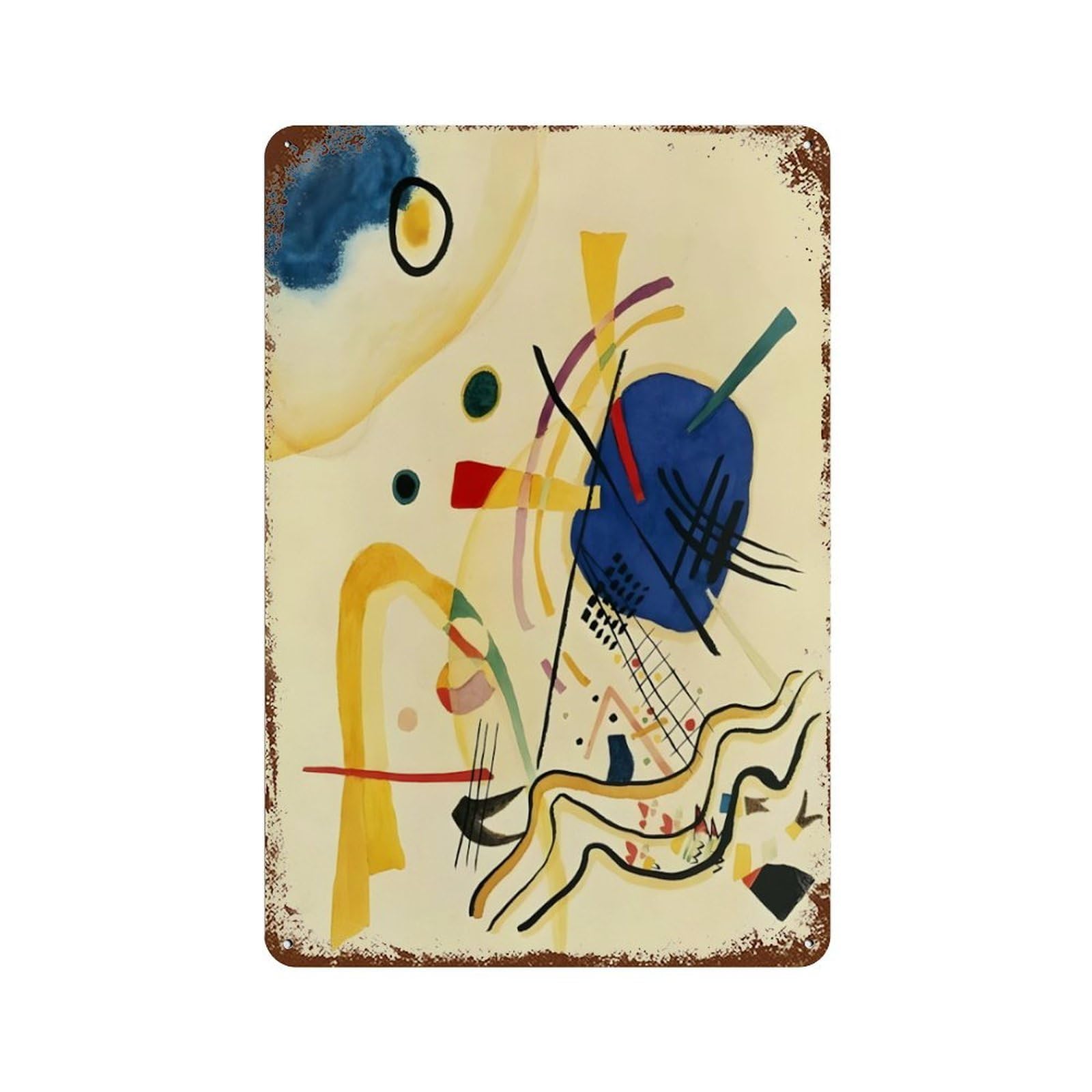 xiaoxiaoshen Wassily Kandinsky (7) Wall Decor Art Metal Tin Poster Modern Home Decor Art Home Bar Shop Decorations Vintage Sign 30x20cm