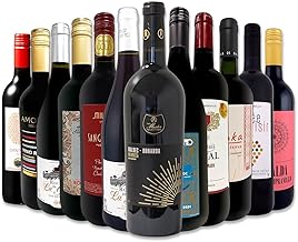Red Wine Set, 25.5 fl oz (750 ml), Set of 12, Full Body, Gold Award, France, Italy, Spain, Kyobashi Wine [Room Temperature]