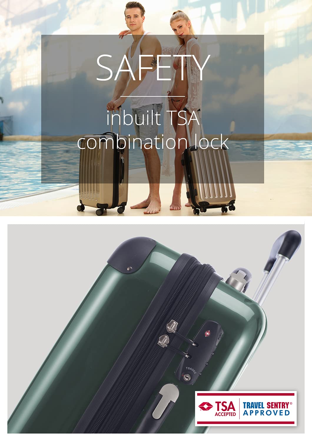 Hauptstadtkoffer Alex Tsa R1, Luggage Carry On Unisex, Verde Foresta, 55 cm