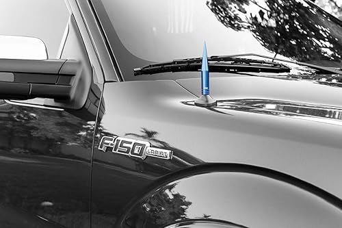 Miniatura 6 de Fat SPIKE BLUE ANTENNA en aluminio mecanizado CNC de calibre pesado compatible con Nissan Frontier 97-19 1997-2019